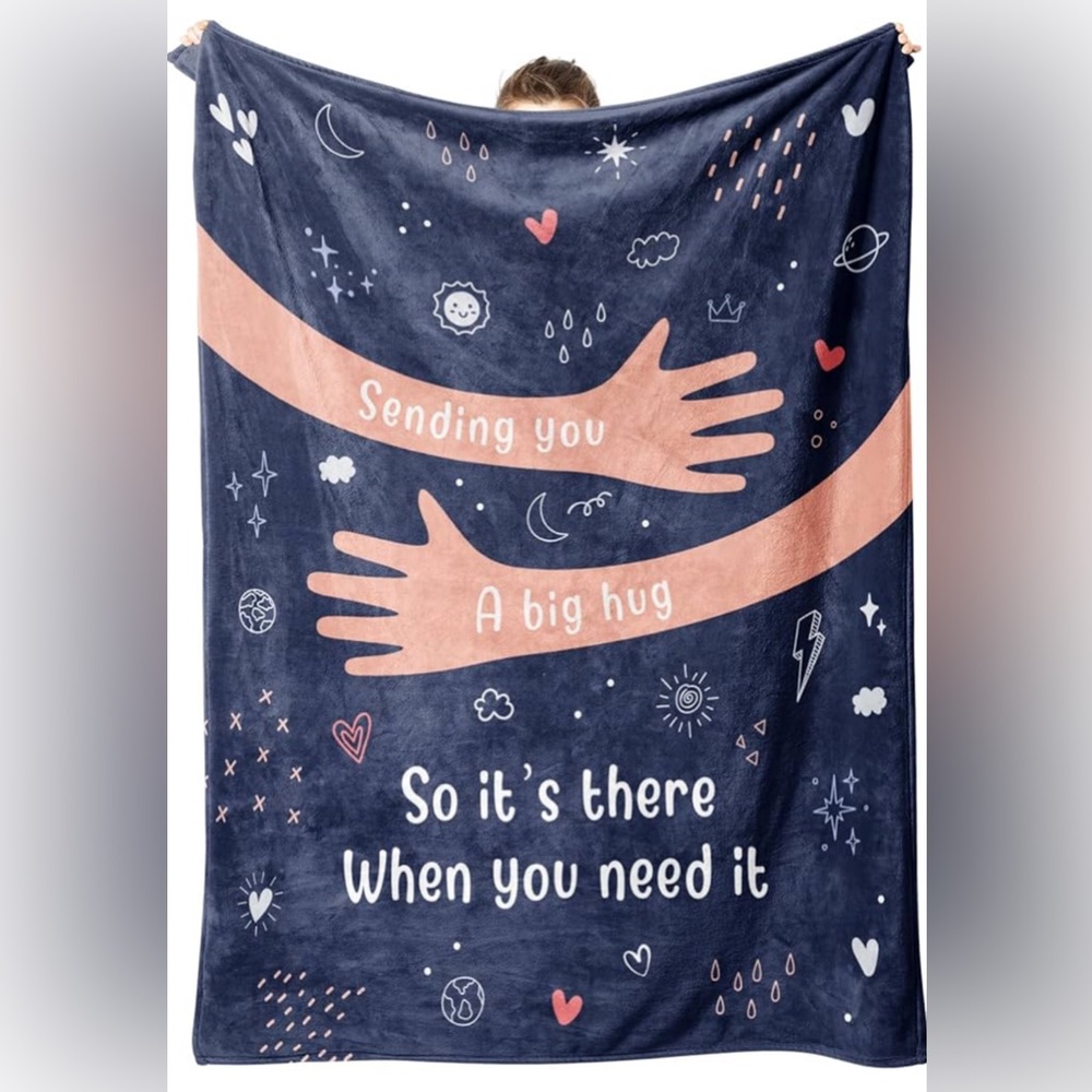 Navy Blue and Big Hug Blanket